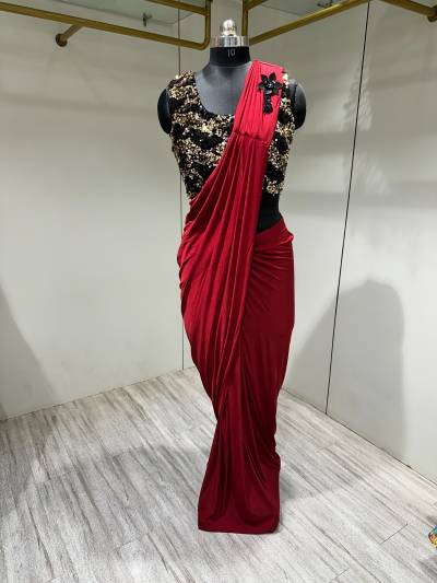 Dn 10136 By Amoha Designer Partywear Readymade Saree Collection